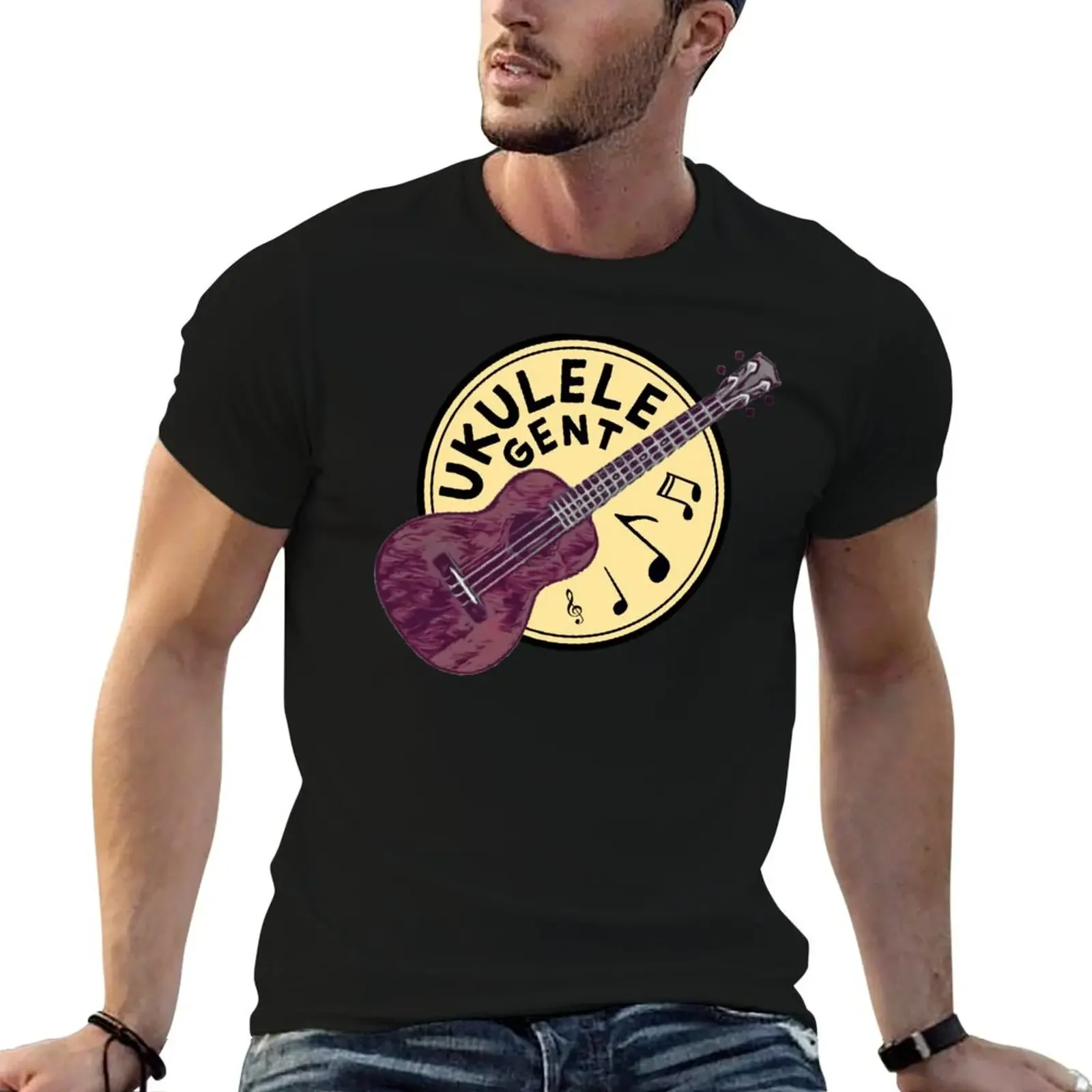 Футболка с логотипом Ukulele Gent No URL дизайнерские рубашки графикой мужская футболка