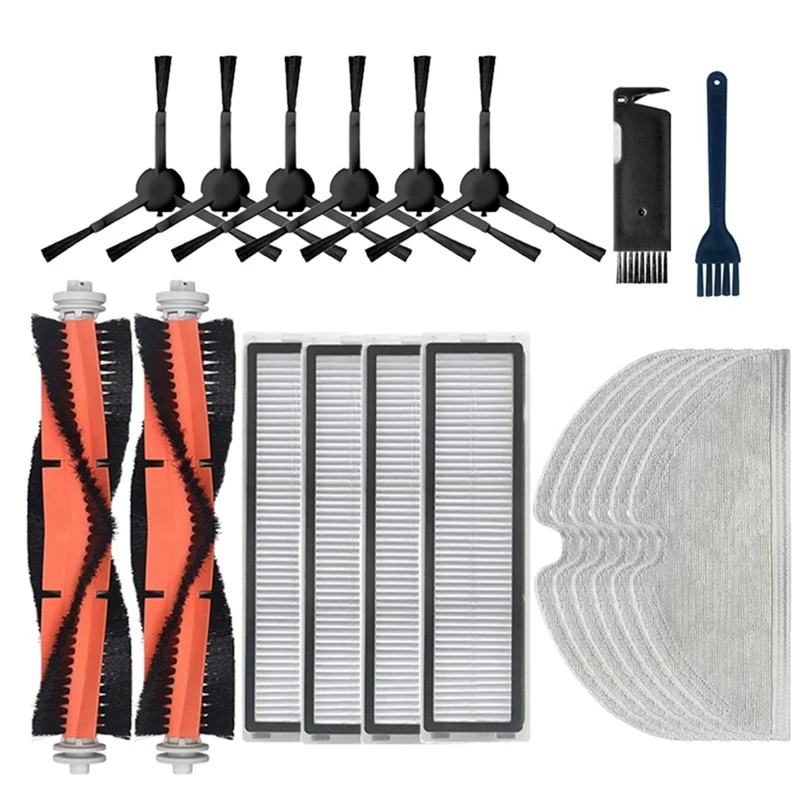 

1Set Robotic Vacuum Cleaner Main Brush Side Brush Hepa Filter Mop Rags Parts Parts Accessories For Dreame D9 & Bot L10 Pro