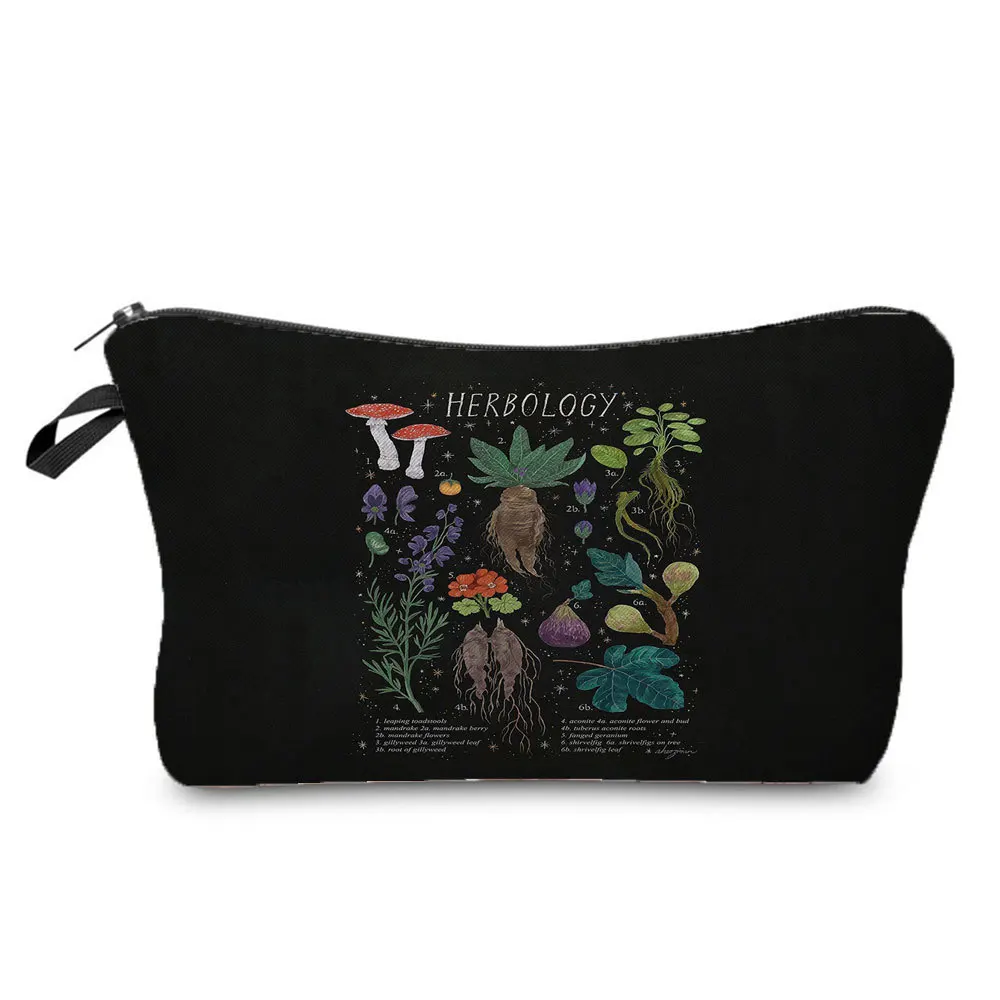 

New Mushroom Printed Cosmetic Bag Simple Storage Bag Portable Wash Bag Large Capacity Environmental Protection Bag 22 * 15cm