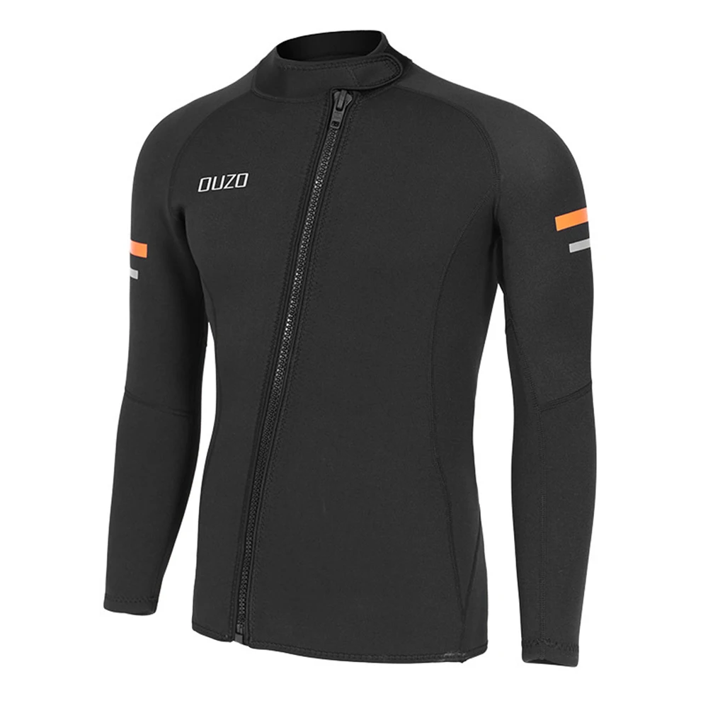 

2022 new men's 1.5MM neoprene wetsuit split long-sleeved snorkeling swimming top water sports warm surfing motorboat diving top