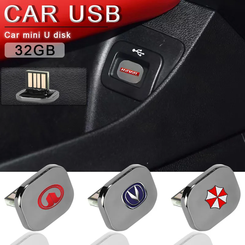 

1pcs 32GB Car USB Mini Metal Car U Disk for Buick Regal Gs Encore Lacrosse Excelle Enclave Envision Hideo GL6 GL8 Accessories