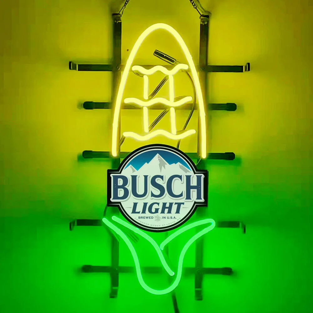 

Busch Light Neon Sign Custom Handmade Real Glass Tube Beer Bar KTV Store Restaurant Advertise Room Decor Display Lamp 8"X17"