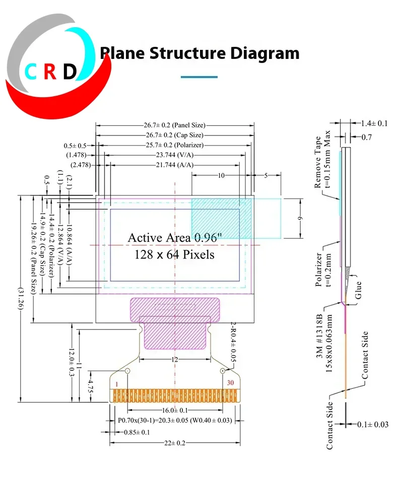 Changruida OLED дисплей 128x64