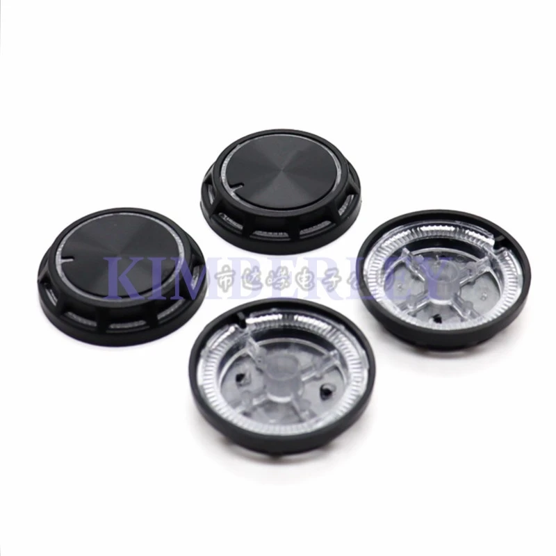 

2 шт., ручка передачи света, крышка ручки потенциометра, 40 х 10 мм, тонкая крышка ручки, направляющая для светодиода, крышка звуковой ручки