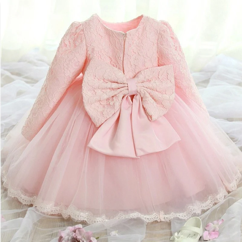 

Baby Girl Clothing Newborn Baby Girl Clothes Baby Pink Dresses for Baby Baptism 1 Year Birthday Party Vestidos Infantil 12 24M