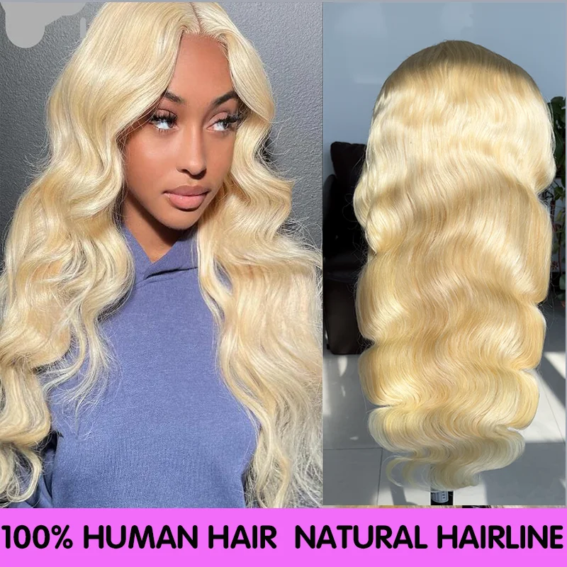 36 38 613 Blonde Lace Front Human Hair Wig Brazilian Body Wave 613 Transparent 13x1 Lace Front Wig Brazilian Human Hair Wig 150%