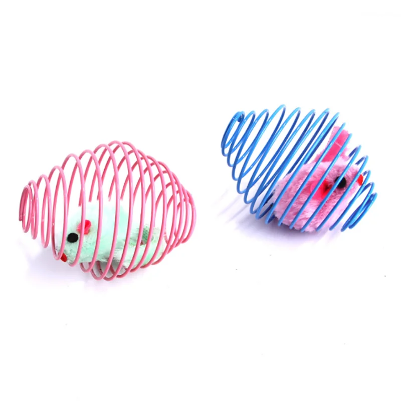 

Interactive Kitten Toy Pet Play Mouse Cat Toy Teaser Toy Pet Supplies Pet Accessories Random Color Mouse In Cage Cat Mice Toy