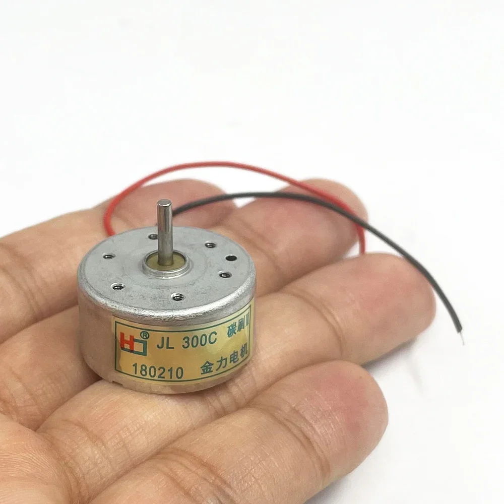 Фото RF-300CA Мини бесшумный 24 мм круглый двигатель шпинделя постоянного тока 3 В 5 В 6 В микро угольная щетка двигатель 9 мм длинный вал DIY игрушечный вентилятор модель солнечной энергии №3