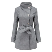 2022 autumn and winter new womens coats long slim long sleeved womens woolen coat women