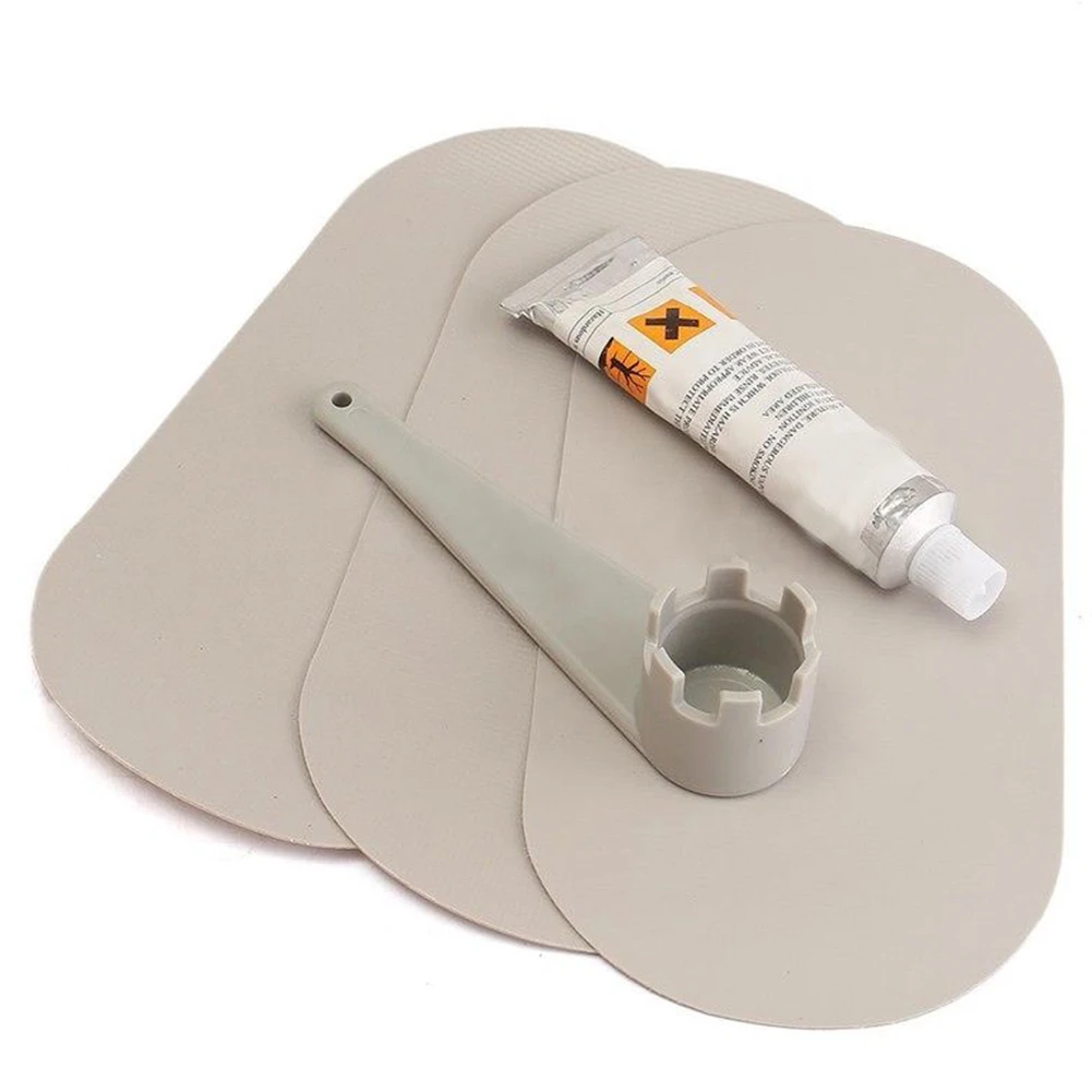 

Accessories Rib Boat Patch Glue Kit Puncture Repair Dinghy Air Bed Adhesive Canoe With Wrench Float Swimming Pools Water Sports