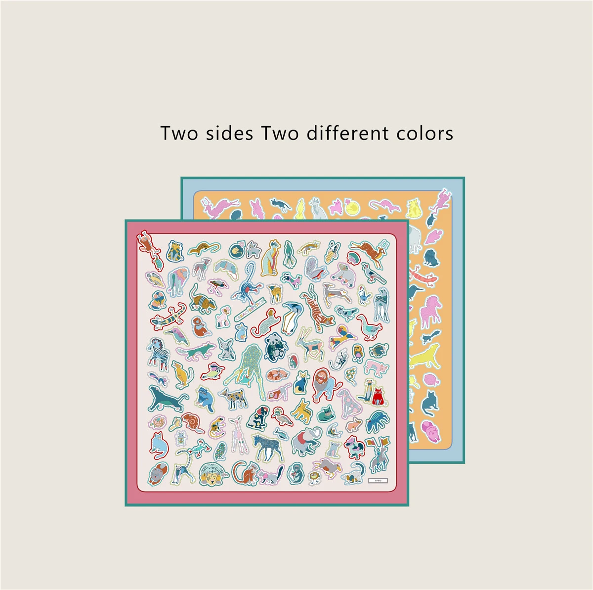 Двусторонний роскошный дизайнерский саржевый шелковый шарф 90 см женские шарфы