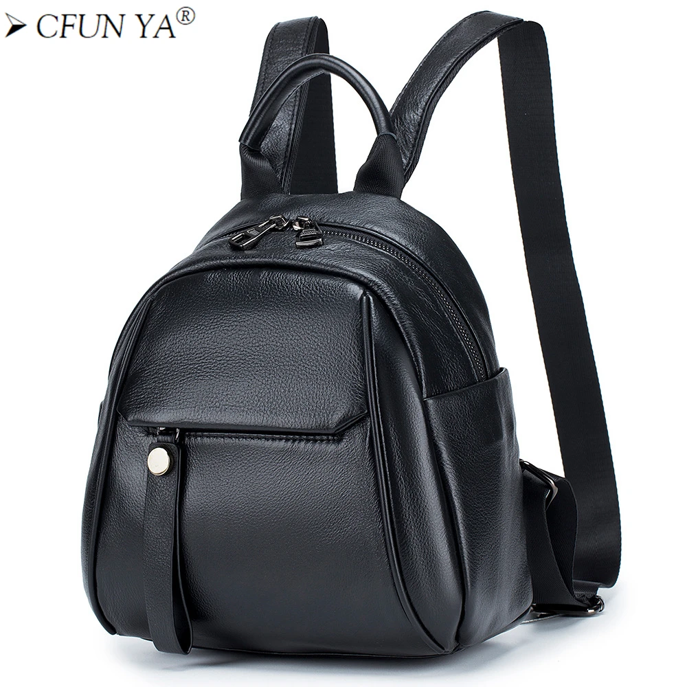 CFUN YA Luxury Bag Women Real Leather Backpacks Female Shoulder Bags Sac a Dos Casual Travel Ladies Bagpack Mochilas Schoolbag