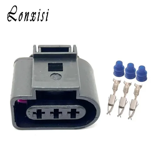 1/5/10/20/50 комплектов 3-контактный 1J0973723 черная розетка для VW Auto водонепроницаемый разъем автомобильный 3,5 мм сенсорная розетка DJ7035A-3.5-21