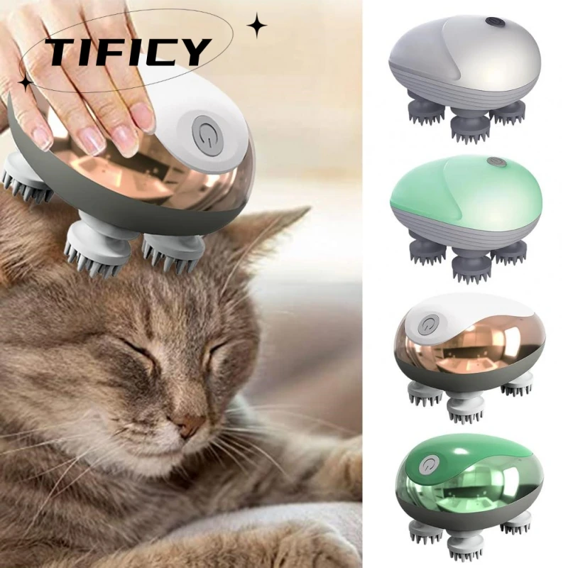 

Electric Cat Massager Head Back Scratcher for Relieving Tension Pet Massage Tool Shoulder Neck Deep Tissue Head Scalp Massager