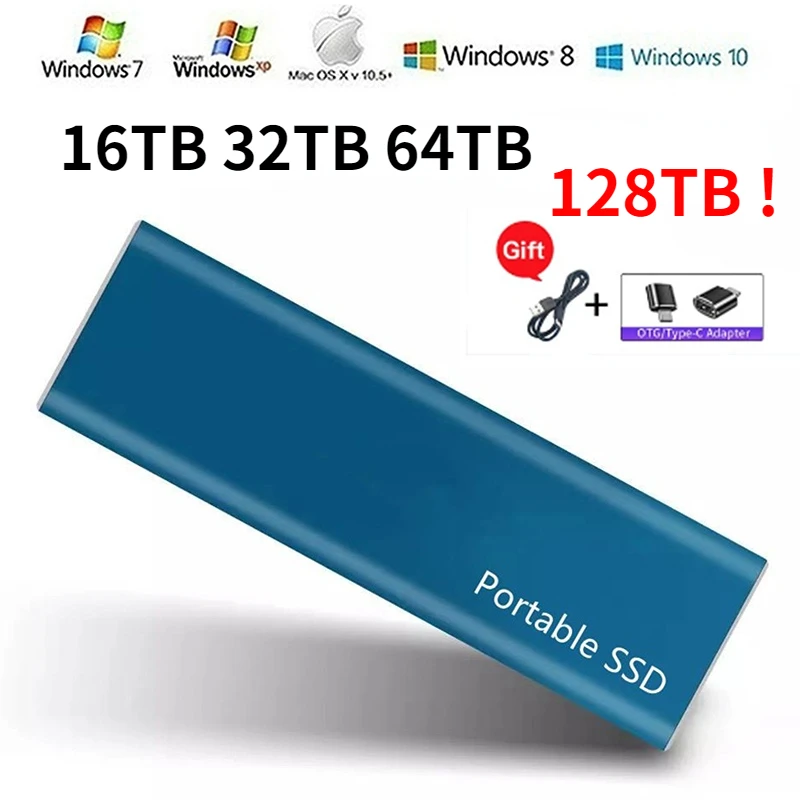 

Portable High-speed External 1TB Solid State Drive 500GB SSD Mobile Storage Device USB3.1 Hard Drive for Laptop Microcomputer