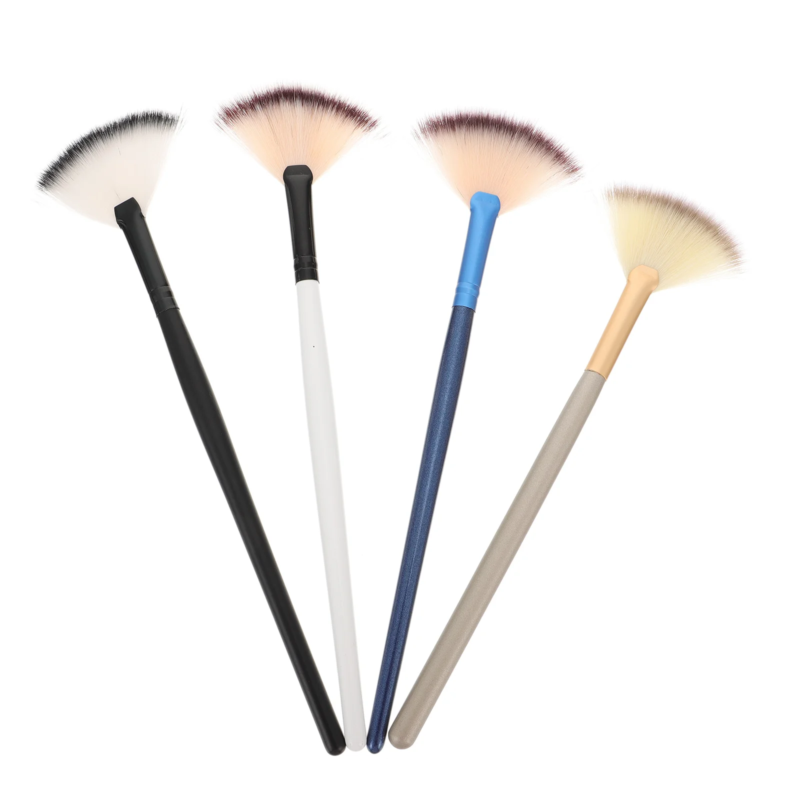 

4 Pcs Fan Shaped Makeup Brush Powder Applicator Mask Mud Sleeping Facial Fiber Wool Tool Travel