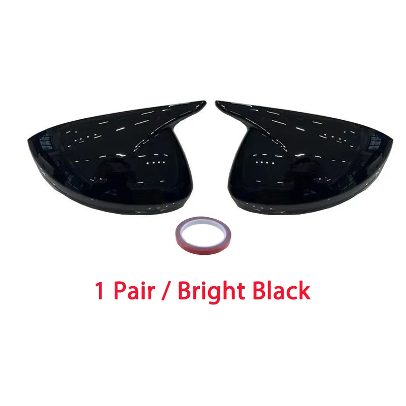 Пара накладок на зеркало заднего вида с бычьим рогом для Volkswagen VW Tiguan MK1 2009-2016, чехлы на зеркала заднего вида, автомобильные аксессуары