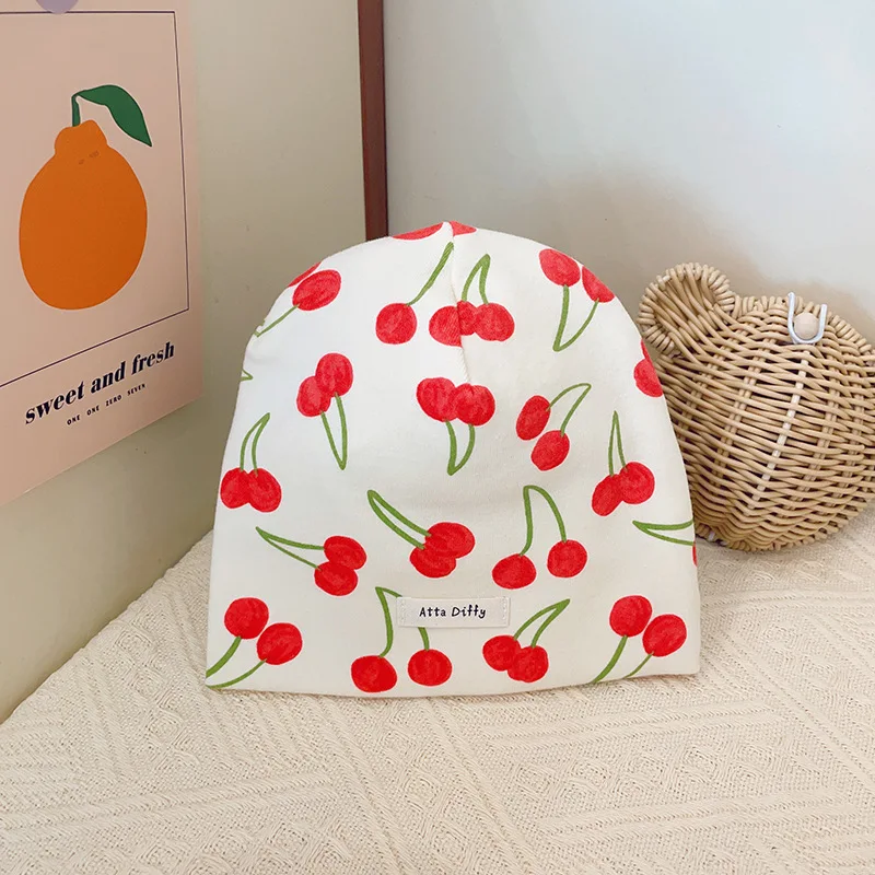 

Newborn Baby Hats 2023 Autumn Winter Warm Infant Toddler Soft Cotton Caps For Girls Boys Cute Cartoon Print Kids Beanies Caps