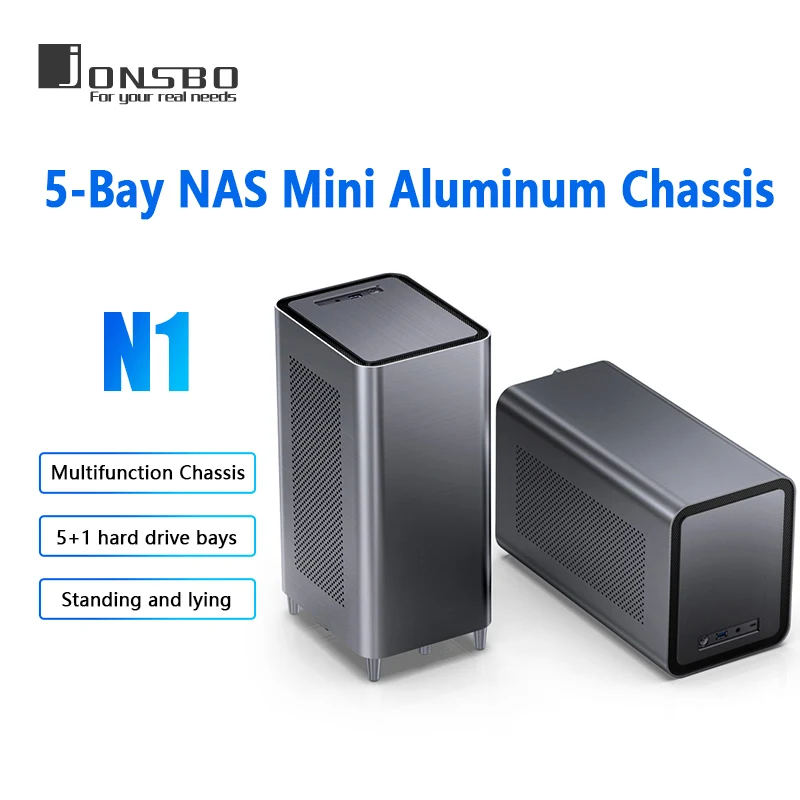 

JONSBO N1 NAS ITX MINI Small Case All Aluminum Suitcase Portable HTPC Desktop Computer Empty Chassis PC Gaming Case