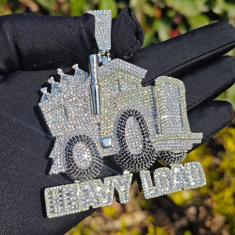 Хип-хоп 3A+ CZ Stone Paved Bling Iced Out Heavy Load Truck Car Подвеска Ожерелье для мужчин Клубный рэпер