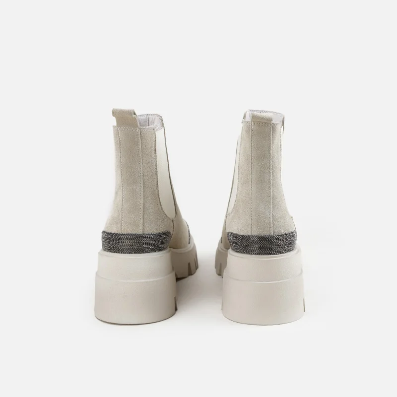 

Женские ботильоны из натуральной кожи с круглым носком, в британском стиле