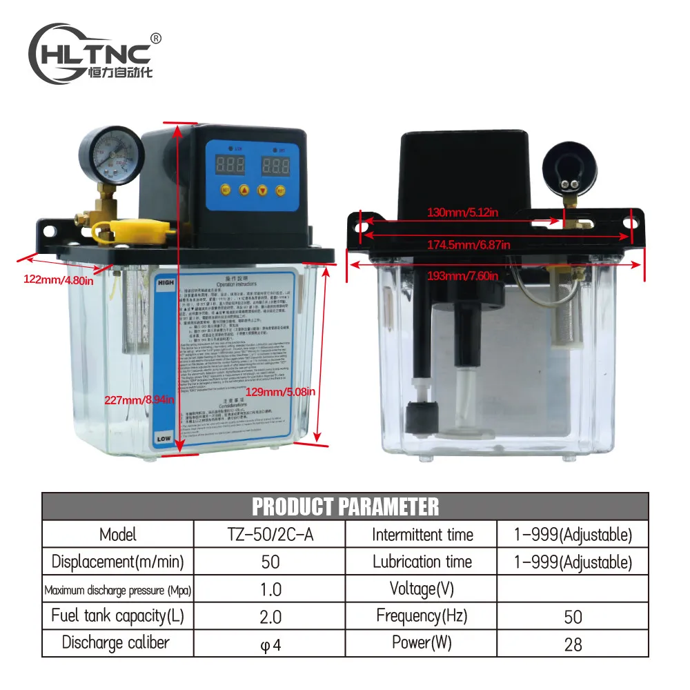 

Автоматический смазочный масляный насос HLTNC для гравера с ЧПУ