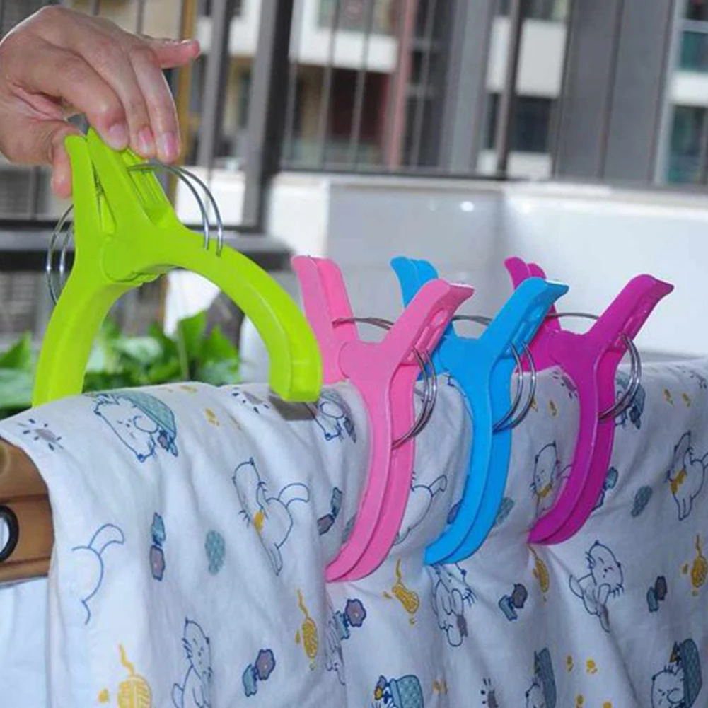 

8pcs Clothes Peg Hanging Plastic Towel Clip Home For Beach Chairs Assorted Color