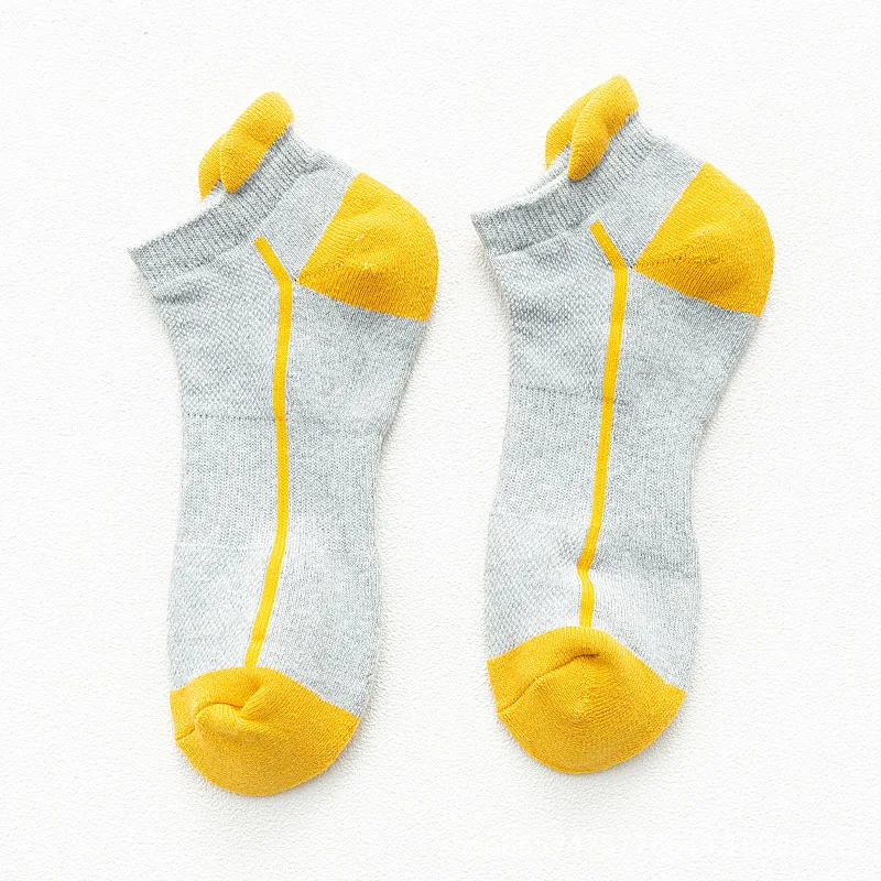 Sports Socks Men Fitness Non Slip Towel Bottom Thickened Running Socks Shallow Mouth Basketball  Low Top Color Matching Cotton