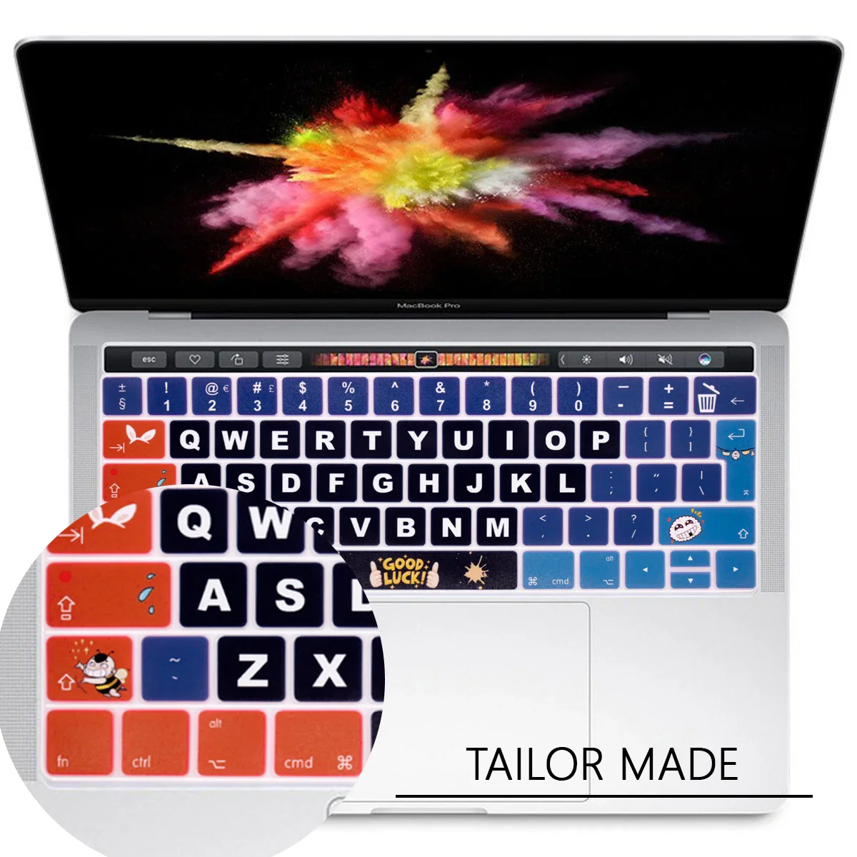 Окрашенный дизайн чехол для клавиатуры MacBook ProNew 13 дюймов с сенсорной панелью A2159