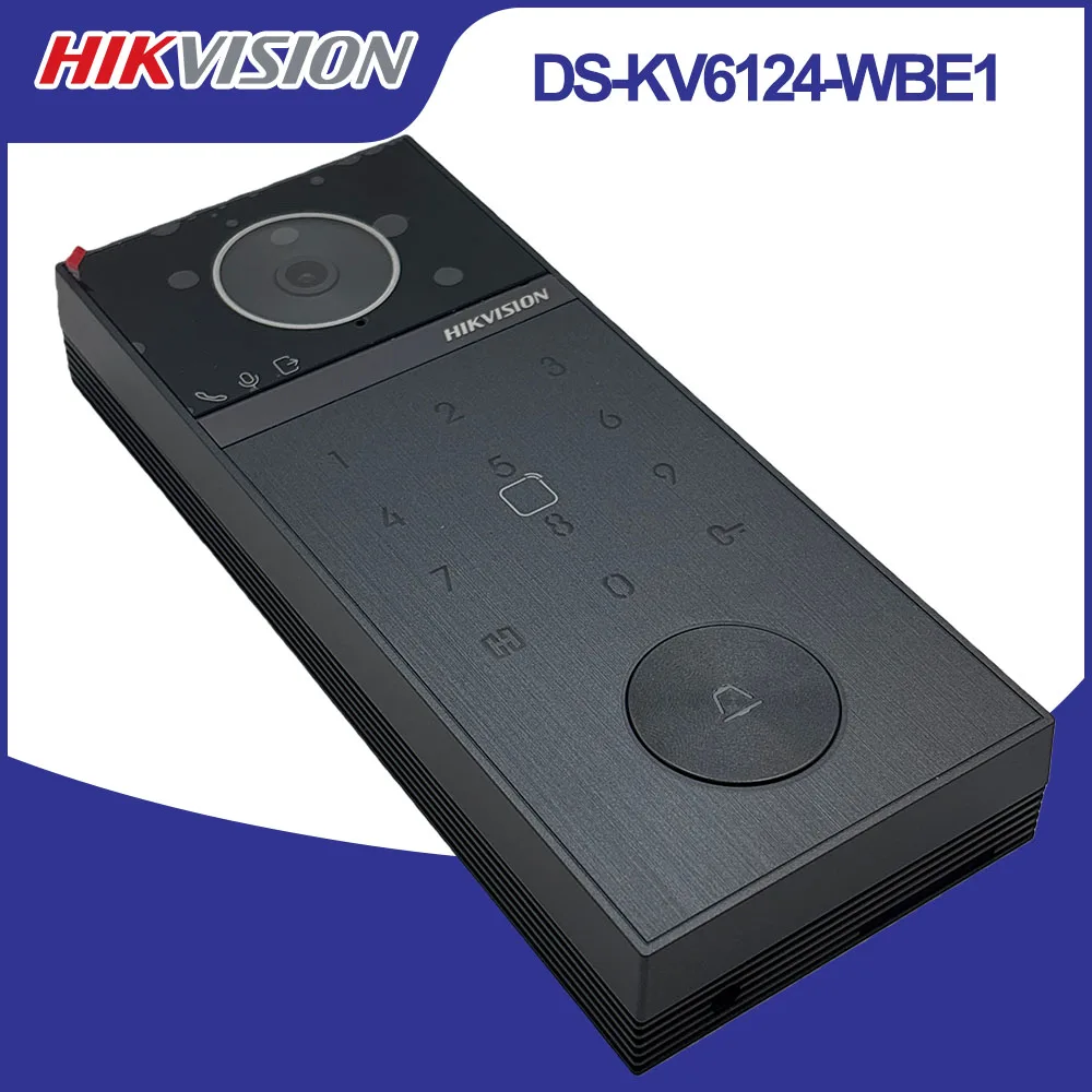 Фото Видеодомофон Hikvision DS-KV6124-WBE1 4 МП IP с Wi-Fi 6, PoE, водонепроницаемый (IP65), 2 замка, Bluetooth, Hik-Connect Smart №1