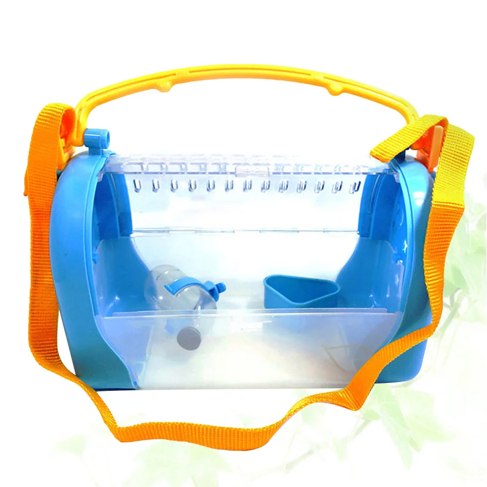 

Blue Water Bottle Travel Cage Hamsters Hamster Accessories Hamster Cage Travel Tote Bag Portable Pets Cage Backpack