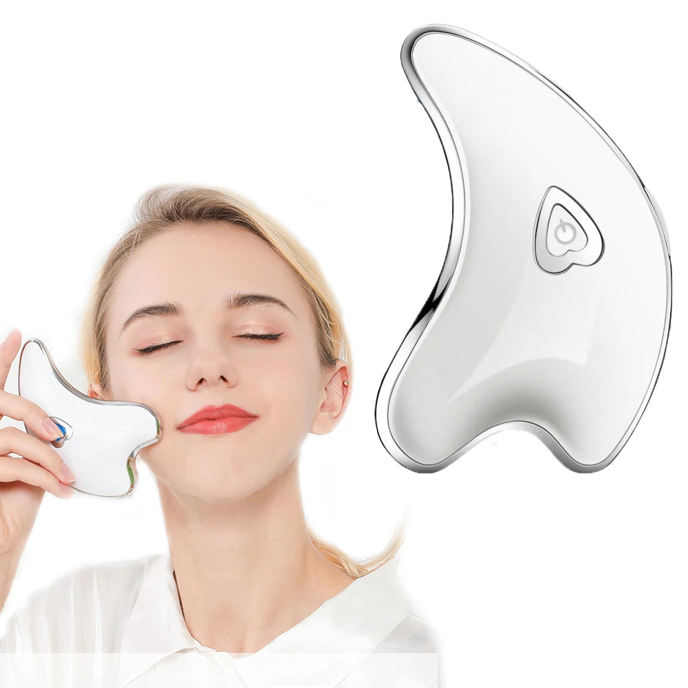 V-shape Facial Lifting Machine Electric Face Neck Guasha Massager Microcurrent Skin Rejuvenation Anti Wrinkle Face Beauty Tool