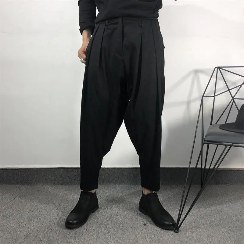 Spring And Autumn New Japanese Dark Fashion Men's Loose Harun Leggings Fashion Harajuku Fashion Brand Slim Casual Pants