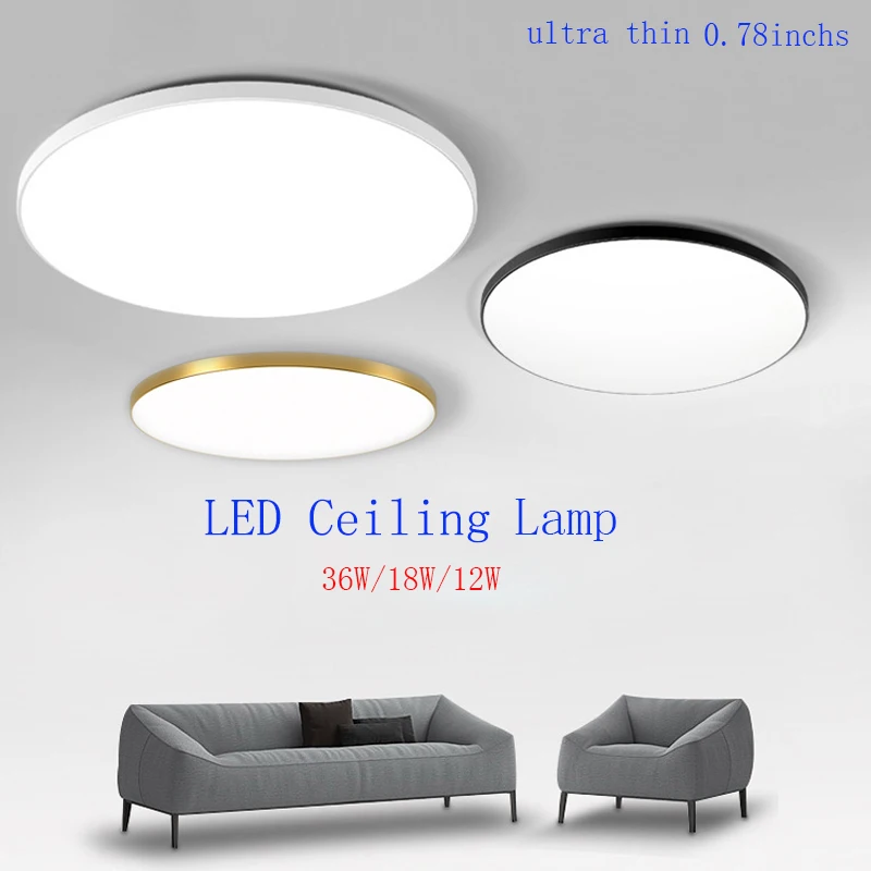 

LED Ceiling Lamp Pendant Light 36W 18W 12W Ceiling Chandelier For Room Moisture Resistant LED Lamps For Bathroom Bedroom Kitchen