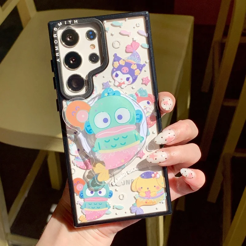 Фото Чехол для телефона Cute Mermaid Sanrio Collection для Samsung Galaxy S23 S25 Ultra S24 FE Plus с магнитной подставкой №5