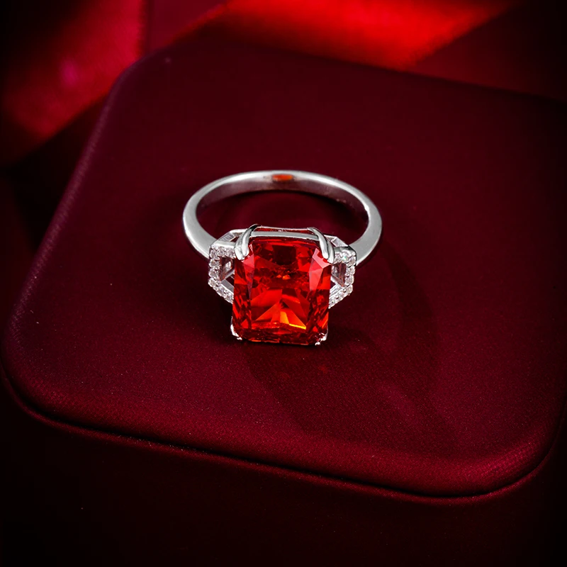 Sapphire Ring S925 Silver 100% Plated 18K Gold Luxury Wedding Jewelry Women Rings Natural Gemstones with Certificate