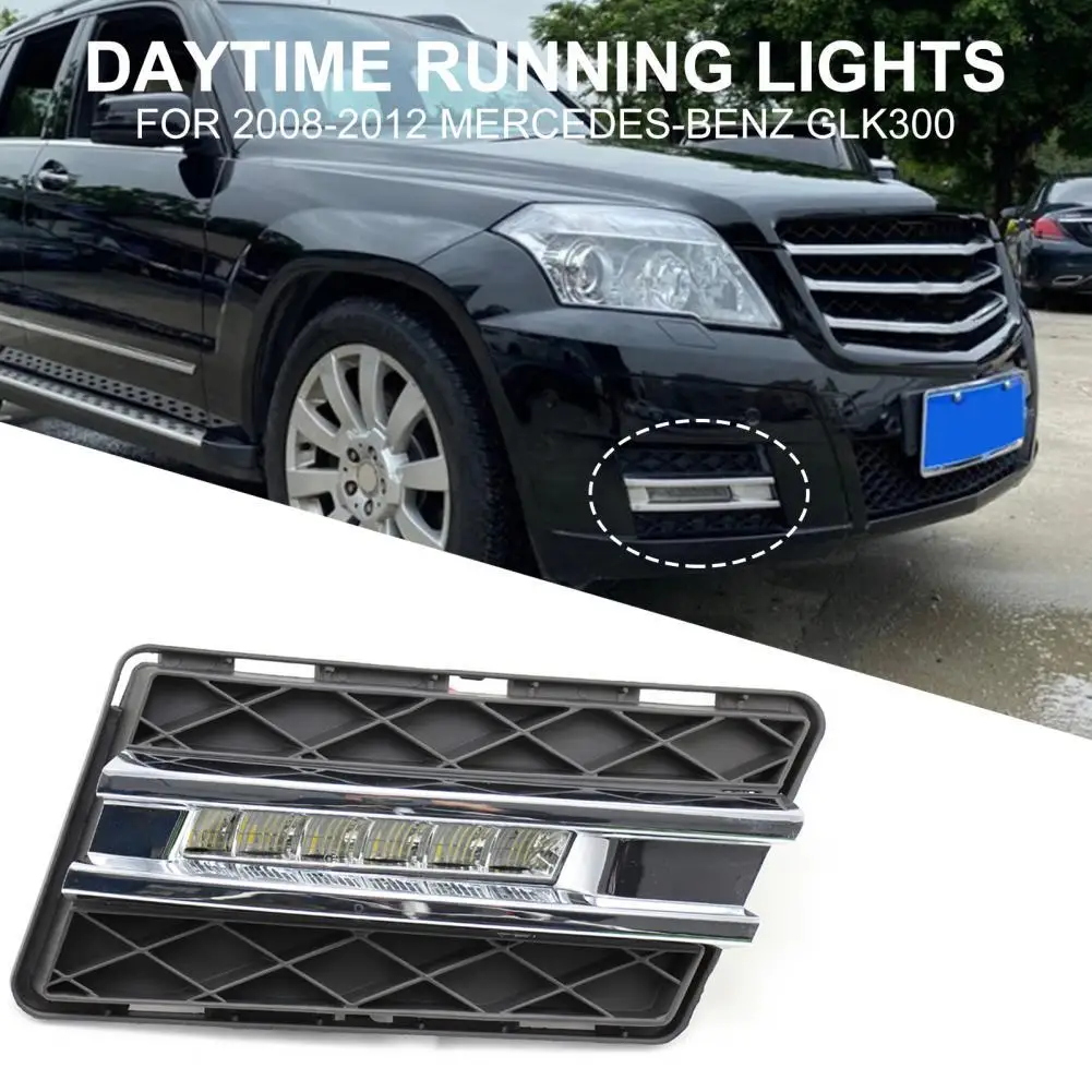 

2PCS High Brightness LED DRL DC12V 6000-6700K Daytime Running Fog Bulb For Mercedes-Benz GLK300 2008-2012 Car Accessories