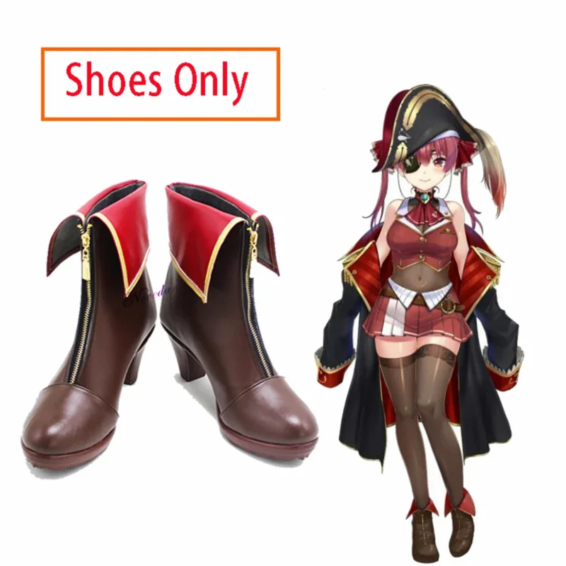 Аниме VTuber Hololive Marine Houshou косплей костюм парик обувь женский милый на день рождения