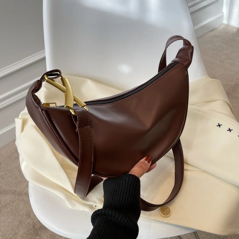 

Повседневные женские сумки на плечо, новинка 2023, модные женские сумки через плечо, Простые Ретро Сумки из искусственной кожи для подмышек, сумки высокого качества