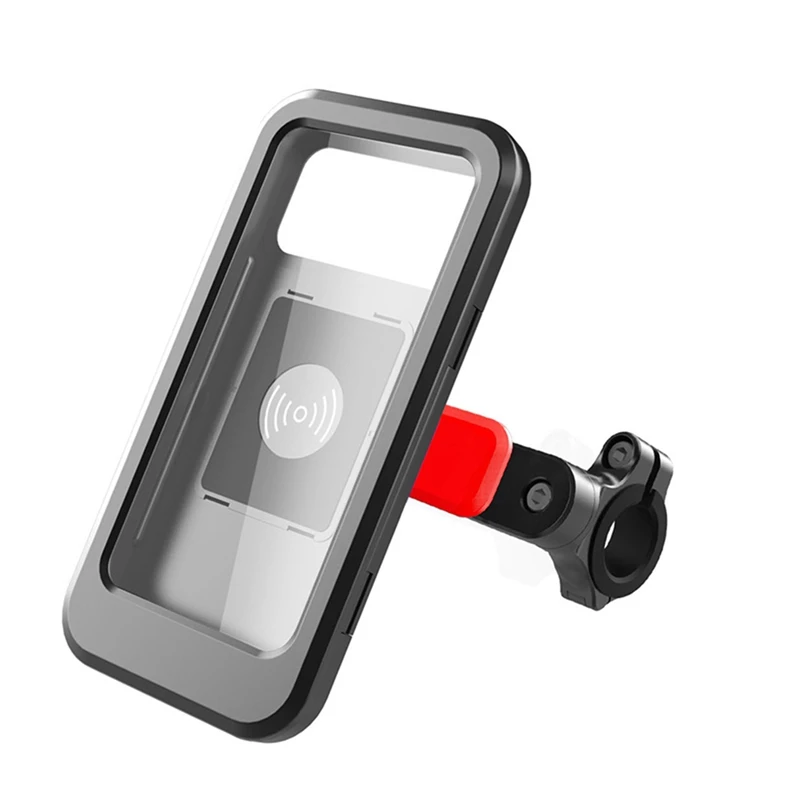 

Водонепроницаемый Кронштейн для телефона на руль велосипеда скутера или мотоцикла с беспроводной зарядкой