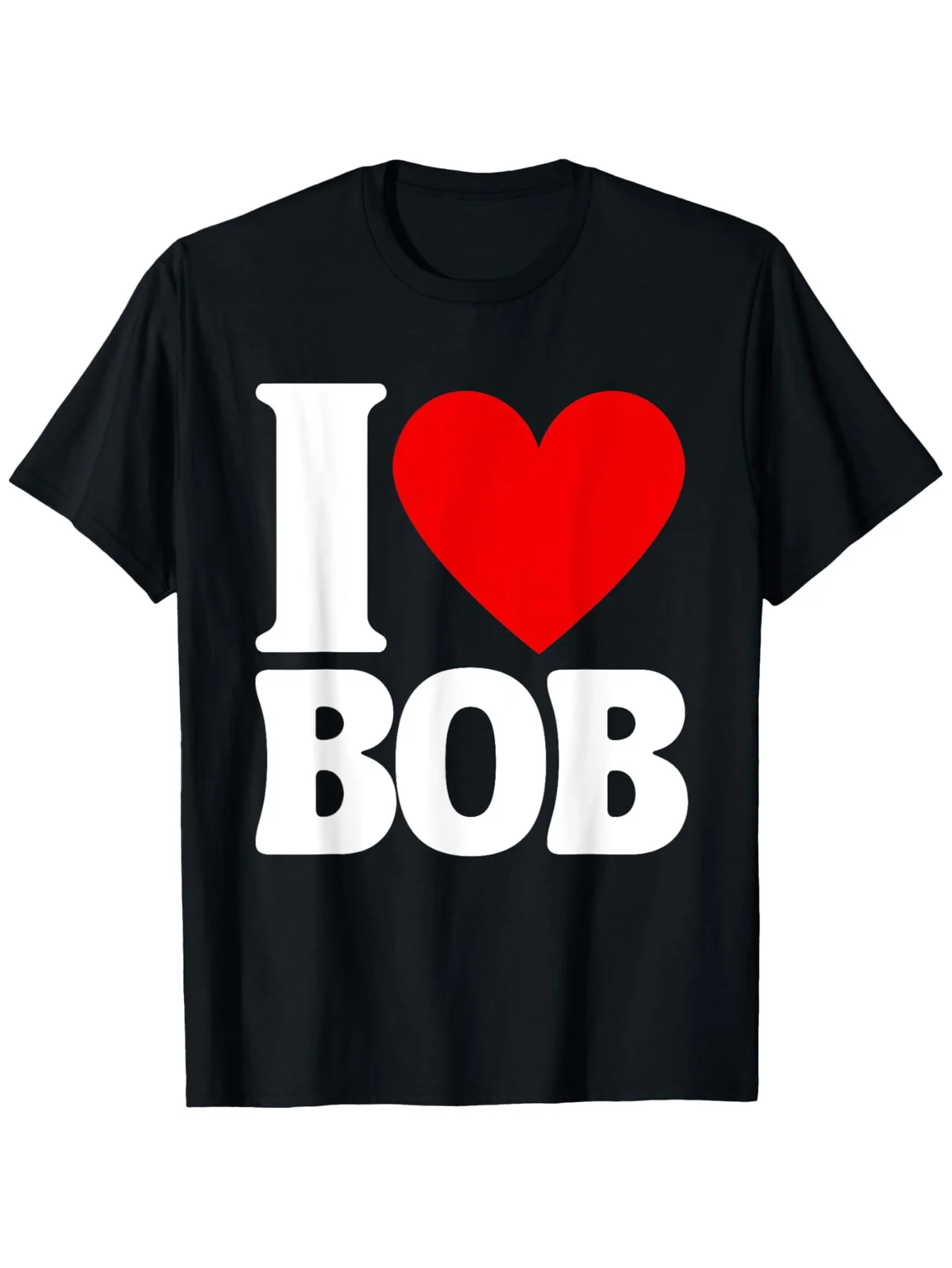Футболка с рисунком Я люблю Боб — мужская повседневная футболка из 100% хлопка
