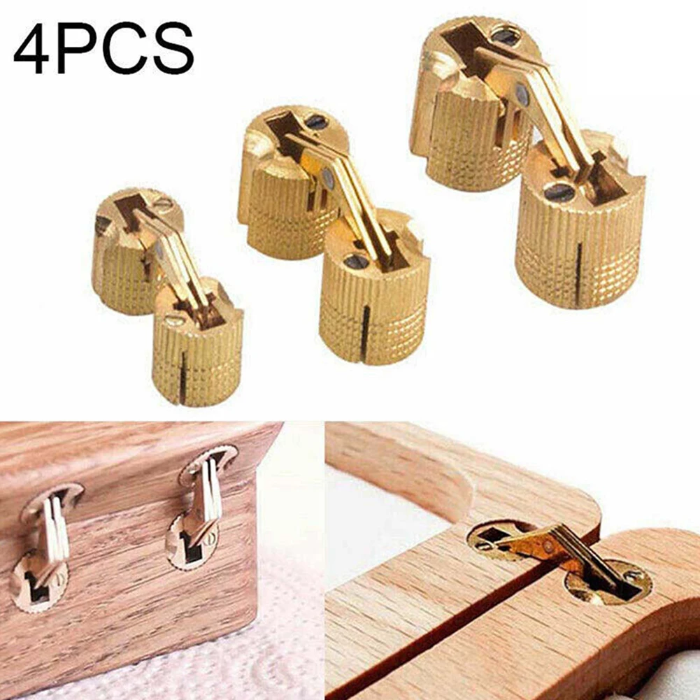 

Door Hinges Brass Hinges 4pcs 8mm/10mm/12mm Barrel Hinges Brass Hinge Cabinet Door Hinge Concealed Barrel Hinges