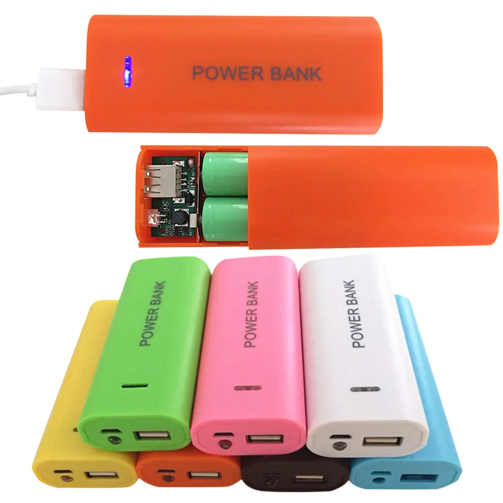 

5V 5600mAh 13000mAh 2X 18650 USB Power Bank Battery Charger Case DIY Box For Phone Electronic Charging Not Including Batteries