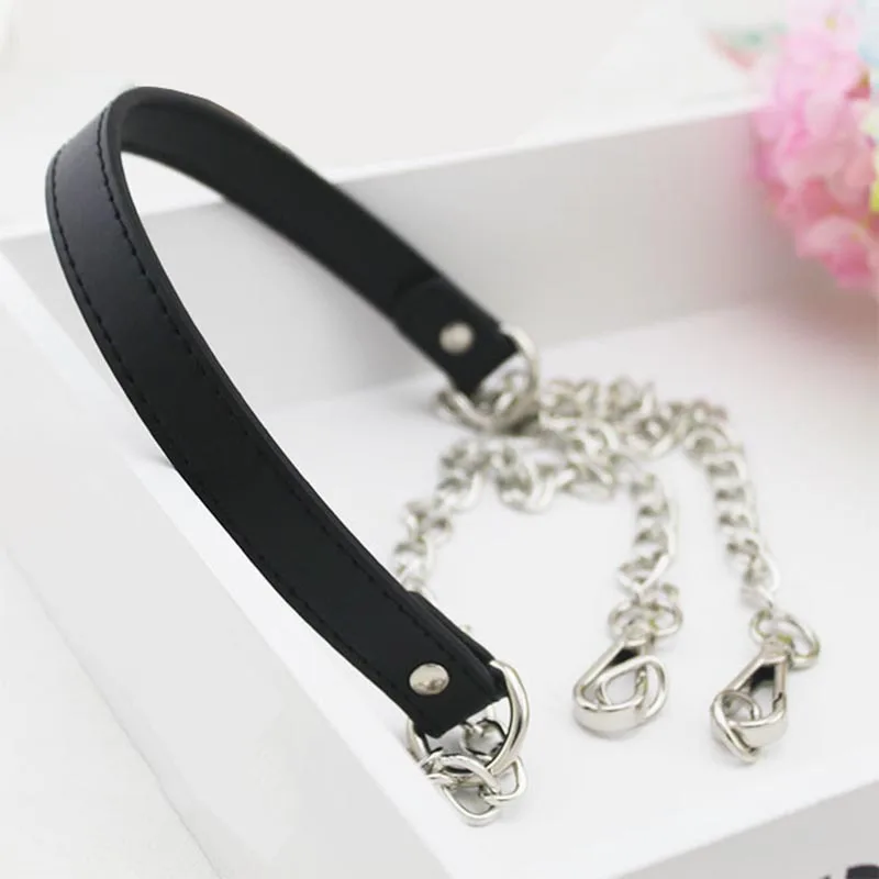 

120cm Handbag Metal Chain PU Leather Bag Strap DIY Replacement Bag Chain for Purse Shoulder Bag Handles Handbag Accessories