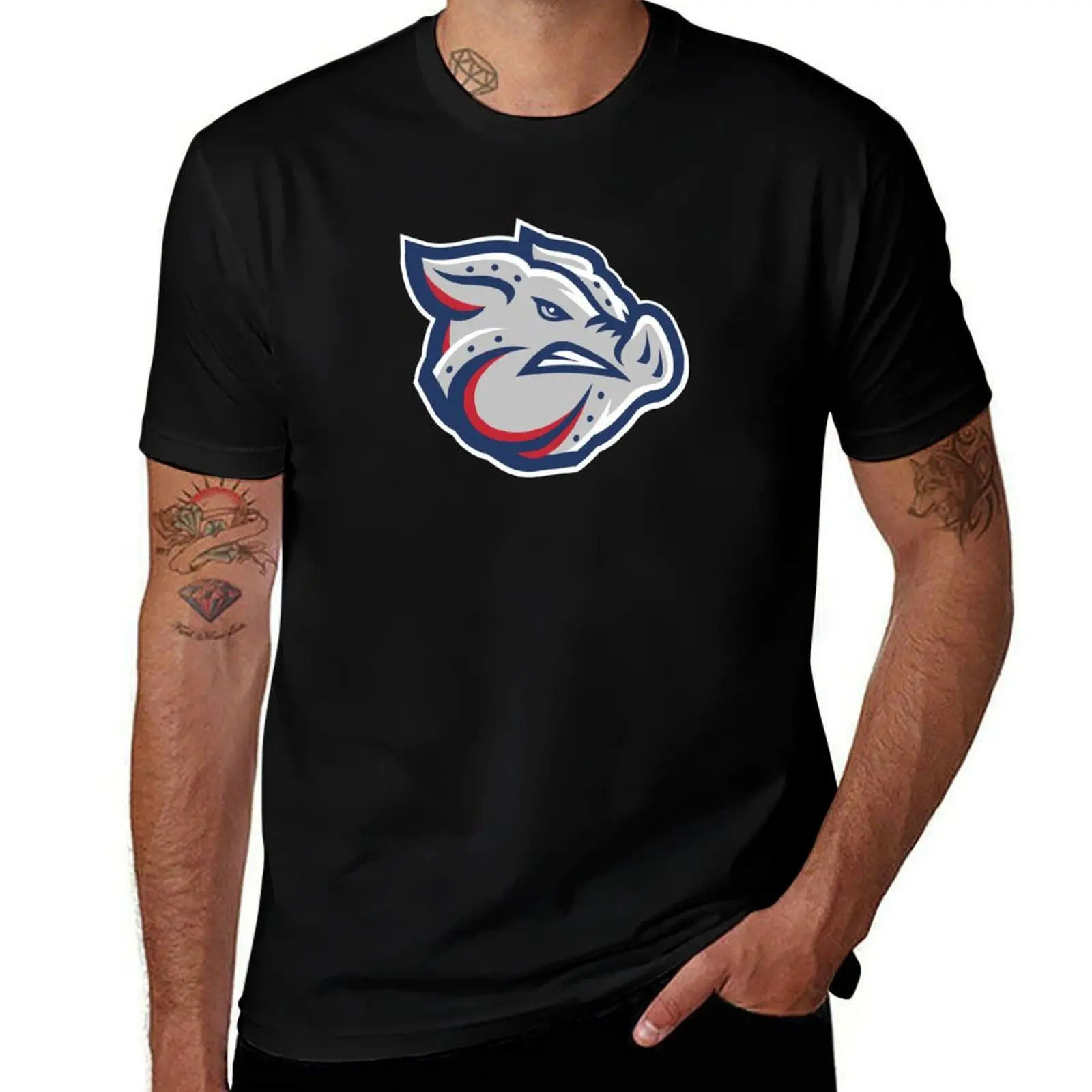 IronPigs-Valley T-Shirt дизайнерские рубашки топы простые черные футболки мужские