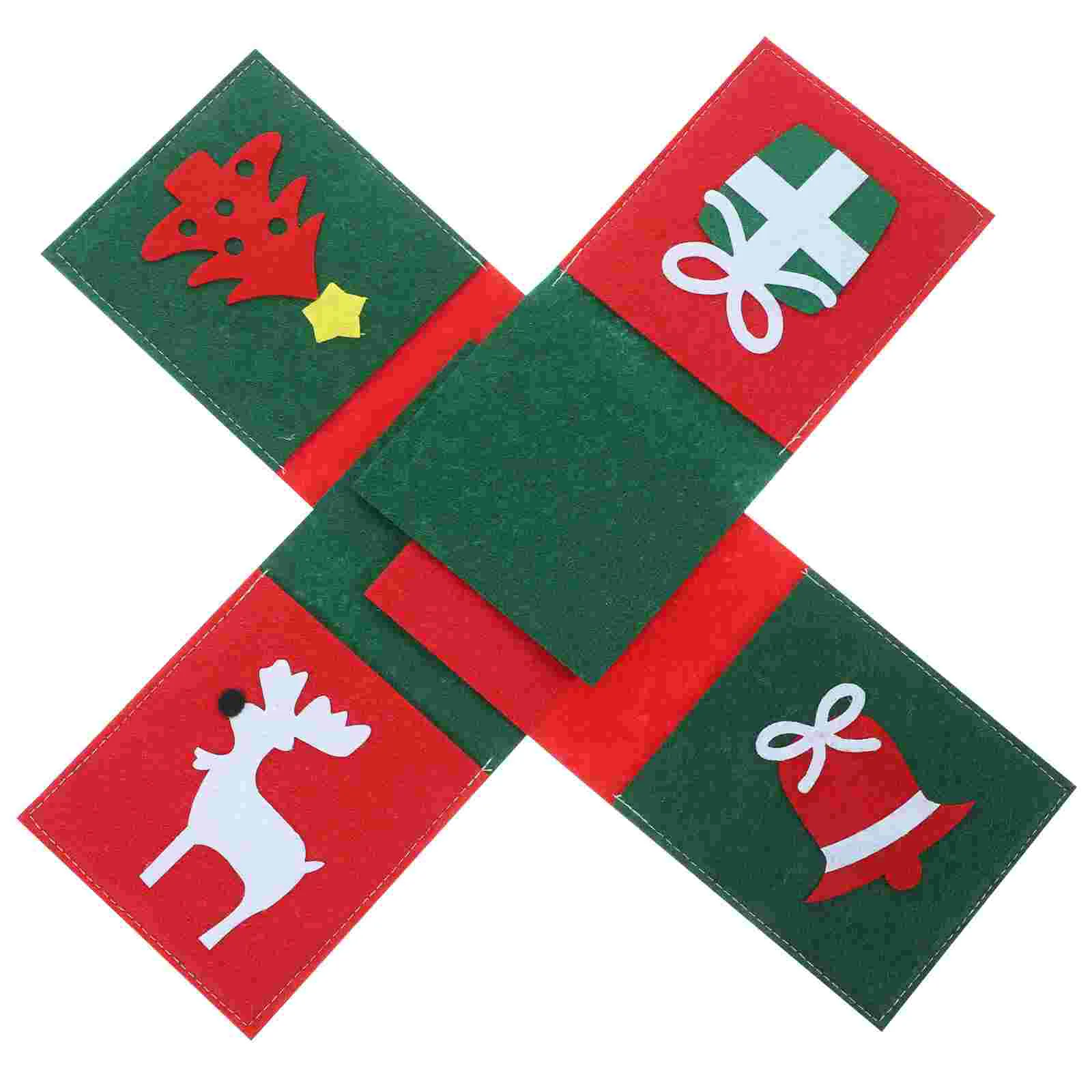 

4Pcs Xmas Silverware Cutlery Holders Pockets Felt Christmas Tableware Holder Pockets Tableware Bag
