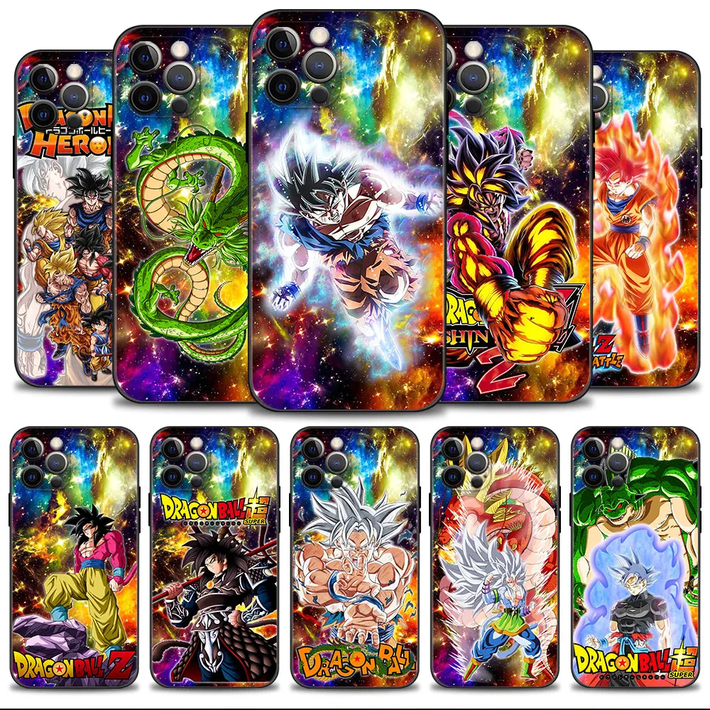 

Soft Silicone Phone Case For iPhone 14 13 12 11 Pro Max 6 6S 7 8 Plus X XS XR 12 13 Mini Shell Anime Dragon Ball Super DBZ Goku