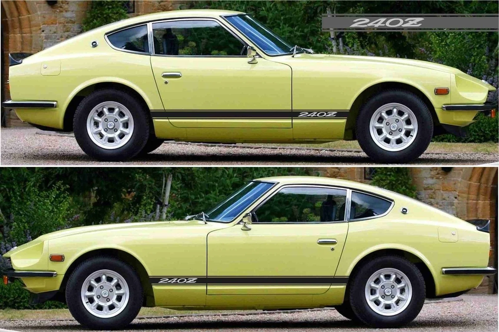 

Наклейки с боковыми полосками для 2 шт./пара Datsun 240Z / Nissan fairlady z S30 в любом цвете