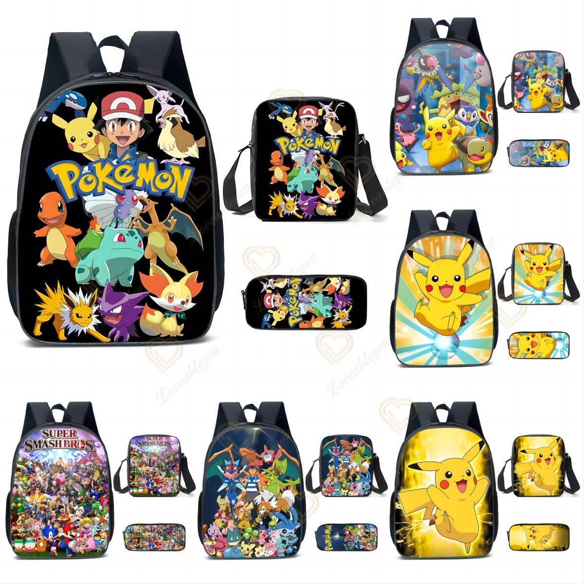 

Pokemon School Bags Backpacks Pikachu Kids Bags Big Capacity Travel Bag Teenagers SchoolBag Girls Boys Rucksacks