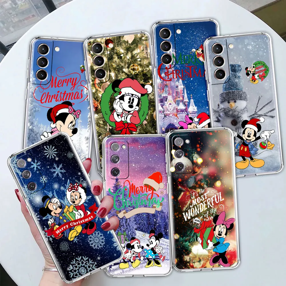 

ShockProof Case For Samsung Galaxy Note 20 Ultra 10 Lite 9 S22 S20 S21 FE S10 S9 S8 Plus Coque Fundas Mickey Minnie Christmas